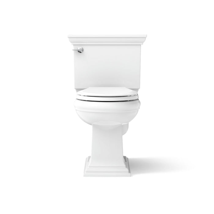 KOHLER K-3933-U Memoirs Stately Two-piece Round-front Toilet, 1.28 GPF, White - front view of product