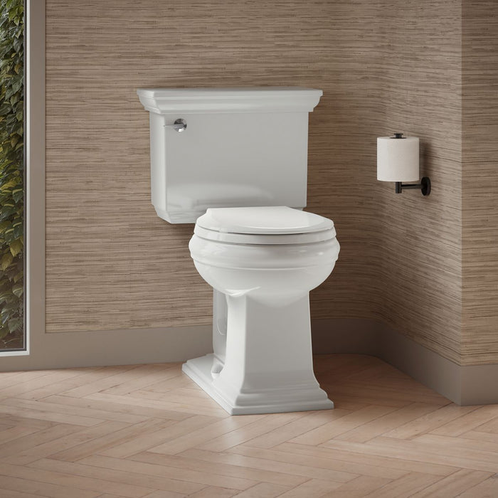 KOHLER K-3933-U Memoirs Stately Two-piece Round-front Toilet, 1.28 GPF, White - image focused on single product story