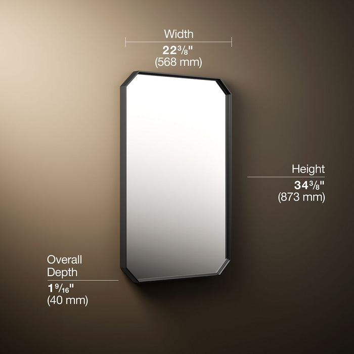 3/4 view of product with dimensions