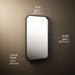 3/4 view of product with dimensions