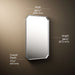 3/4 view of product with dimensions