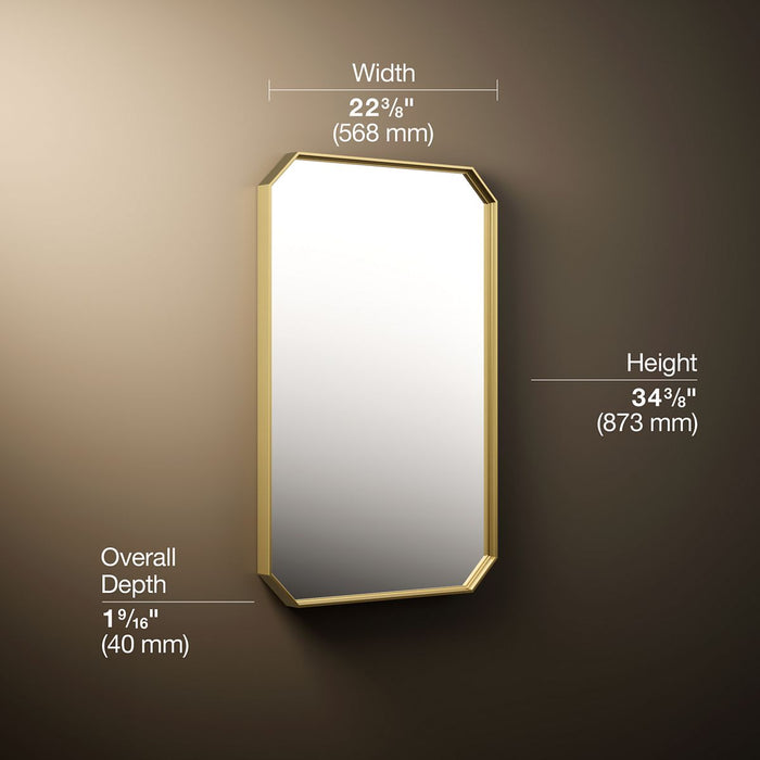 3/4 view of product with dimensions