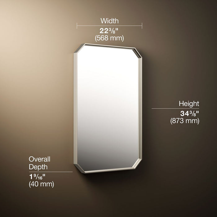 3/4 view of product with dimensions