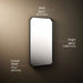 3/4 view of product with dimensions