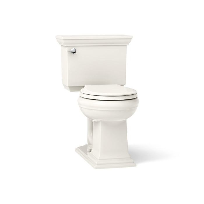 KOHLER K-3933 Memoirs Stately Two-piece Round-front Toilet, 1.28 GPF, Biscuit - 3/4 view of product