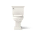 KOHLER K-3933 Memoirs Stately Two-piece Round-front Toilet, 1.28 GPF, Biscuit - front view of product