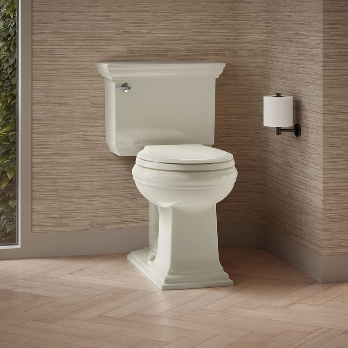 KOHLER K-3933 Memoirs Stately Two-piece Round-front Toilet, 1.28 GPF, Biscuit - image focused on single product story