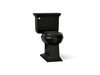 KOHLER K-3933 Memoirs Stately Two-piece Round-front Toilet, 1.28 GPF, Black Black - 3/4 view of product