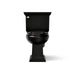 KOHLER K-3933 Memoirs Stately Two-piece Round-front Toilet, 1.28 GPF, Black Black - front view of product