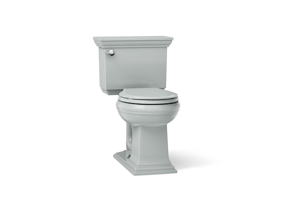 KOHLER K-3933 Memoirs Stately Two-piece Round-front Toilet, 1.28 GPF, Ice Grey - 3/4 view of product