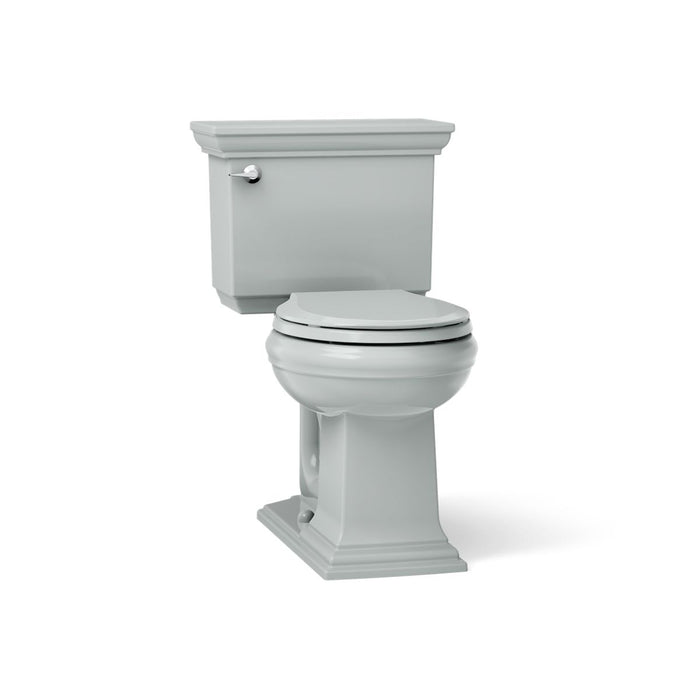KOHLER K-3933 Memoirs Stately Two-piece Round-front Toilet, 1.28 GPF, Ice Grey - 3/4 view of product