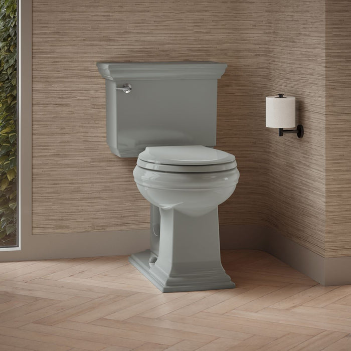 KOHLER K-3933 Memoirs Stately Two-piece Round-front Toilet, 1.28 GPF, Ice Grey - image focused on single product story
