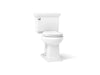 KOHLER K-3933 Memoirs Stately Two-piece Round-front Toilet, 1.28 GPF, White - 3/4 view of product