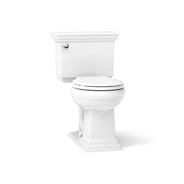 KOHLER K-3933 Memoirs Stately Two-piece Round-front Toilet, 1.28 GPF, White - 3/4 view of product