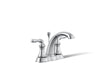 KOHLER K-393-N4 Devonshire Centerset bathroom sink faucet, 1.2 gpm, polished chrome