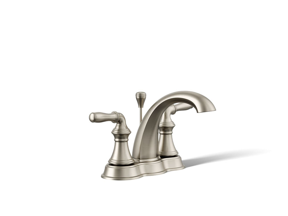 KOHLER K-393-N4 Devonshire Centerset bathroom sink faucet, 1.2 gpm, vibrant brushed nickel