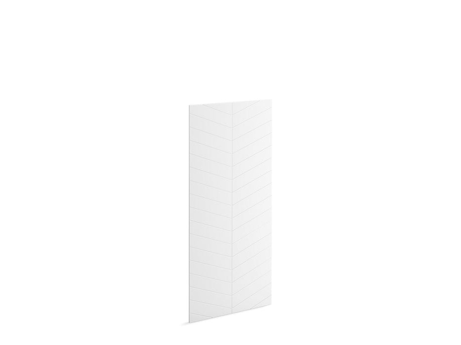 KOHLER K-39428-T09R Stoneridge 72" x 36" right bath/shower end wall with chevron design, honed white