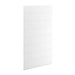 KOHLER K-39437-T07 Stoneridge 96" x 48" shower back wall with large block design, honed white