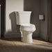KOHLER K-3947-T Wellworth Two-piece Round-front Toilet, 1.28 GPF, Biscuit - image focused on single product story