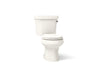KOHLER K-3947-UR Wellworth Two-piece Round-front Toilet, 1.28 GPF, Biscuit - 3/4 view of product