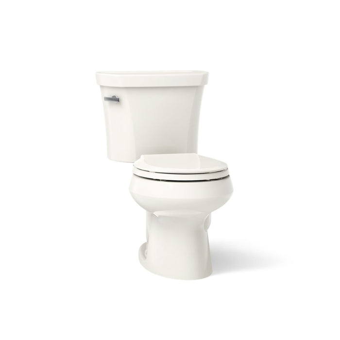 KOHLER K-3947-UT Wellworth Two-piece Round-front Toilet, 1.28 GPF, Biscuit - 3/4 view of product