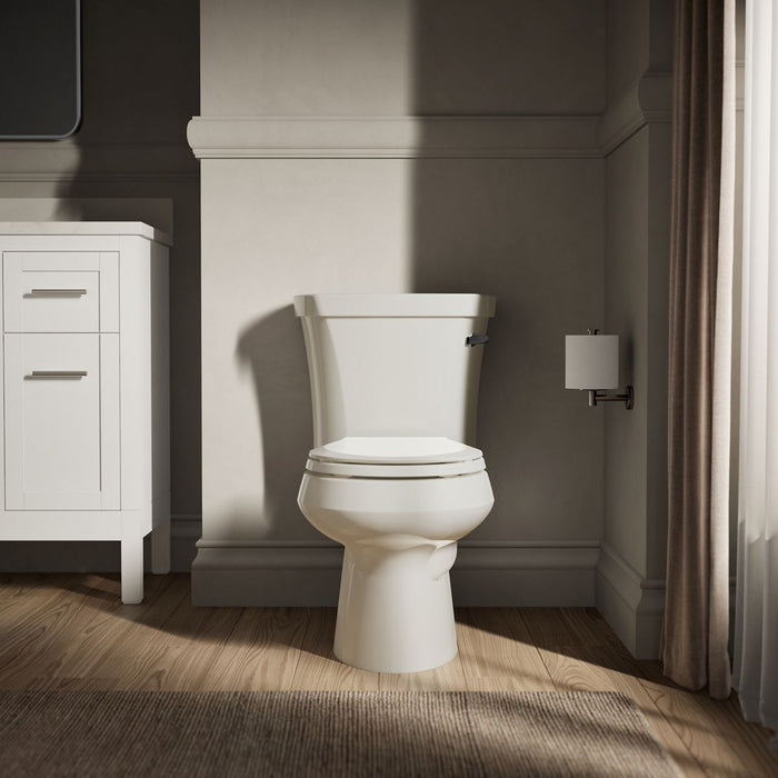 KOHLER K-3947-RA Wellworth Two-piece round-front toilet, 1.28 gpf, biscuit - view 4
