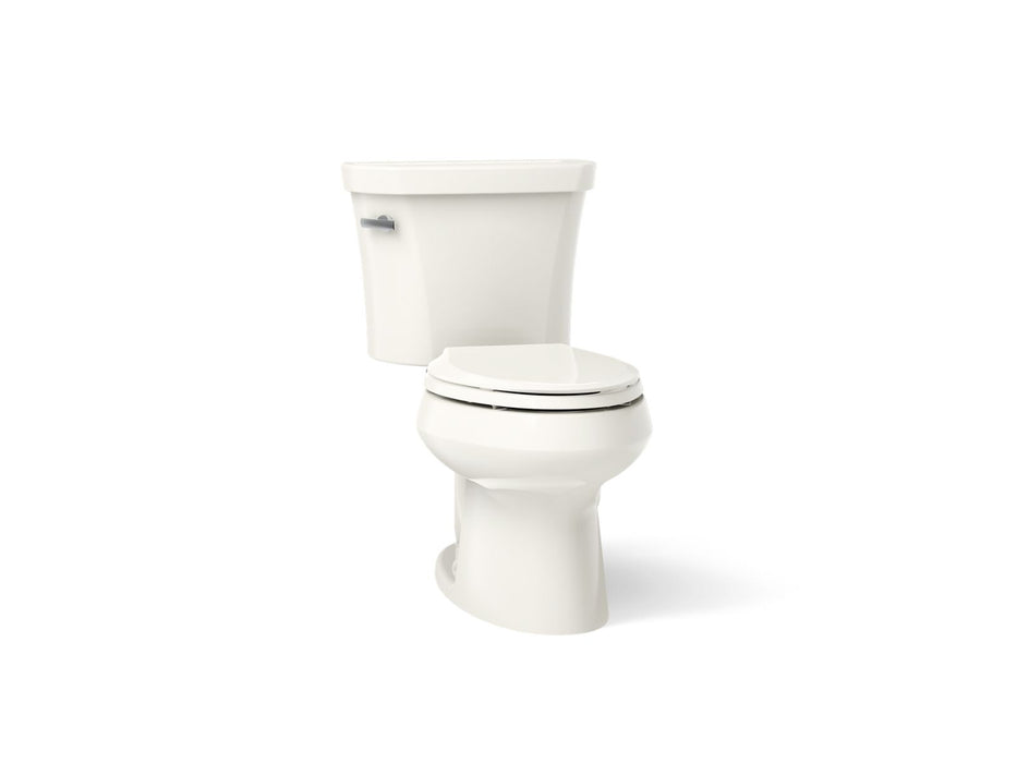 KOHLER K-3948-T Wellworth Two-piece Elongated Toilet, 1.28 GPF, Biscuit - 3/4 view of product