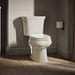 KOHLER K-3948-T Wellworth Two-piece Elongated Toilet, 1.28 GPF, Biscuit - image focused on single product story