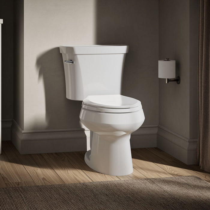 KOHLER K-3948-T Wellworth Two-piece Elongated Toilet, 1.28 GPF, White - image focused on single product story