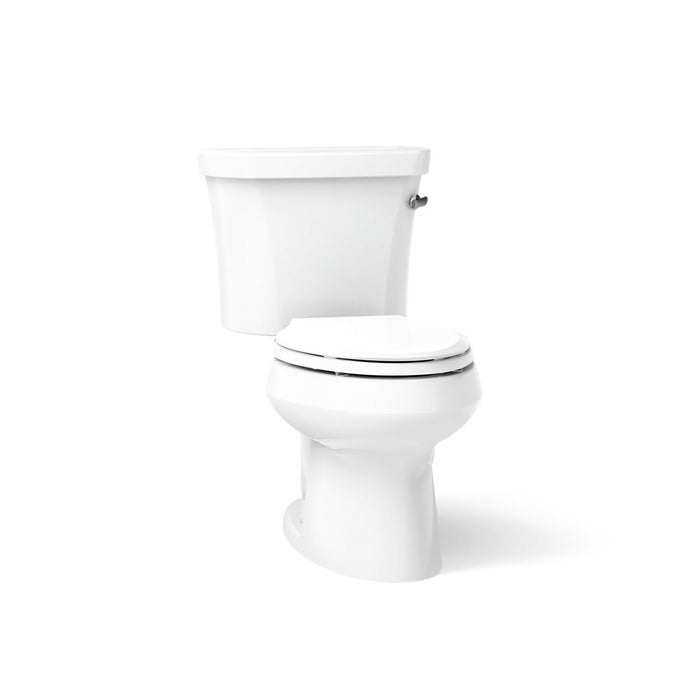 KOHLER K-3948-TR Wellworth Two-piece Elongated Toilet, 1.28 GPF, White - 3/4 view of product