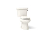 KOHLER K-3948-UR Wellworth Two-piece Elongated Toilet, 1.28 GPF, Biscuit - 3/4 view of product