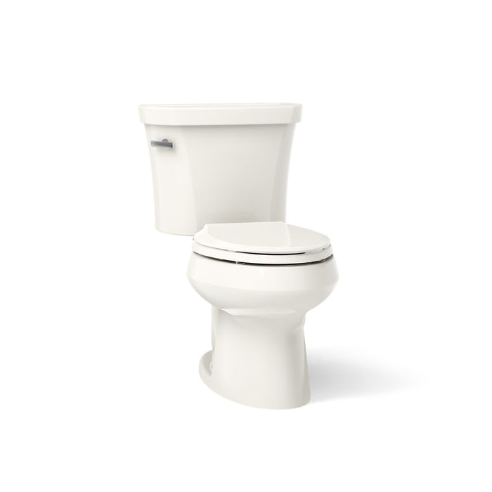 KOHLER K-3948-UT Wellworth Two-piece Elongated Toilet, 1.28 GPF, Biscuit - 3/4 view of product