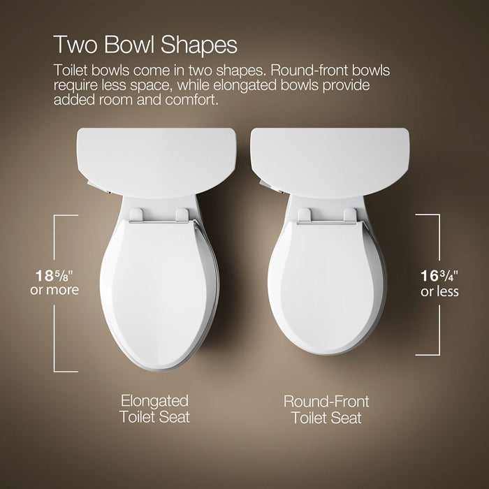 KOHLER K-3948-UT Wellworth Two-piece Elongated Toilet, 1.28 GPF, Biscuit - Detail image of a product feature
