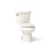KOHLER K-3948-T Wellworth Two-piece elongated toilet, 1.28 gpf, biscuit
