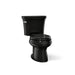 KOHLER K-3948-U Wellworth Two-piece elongated toilet, 1.28 gpf, black black