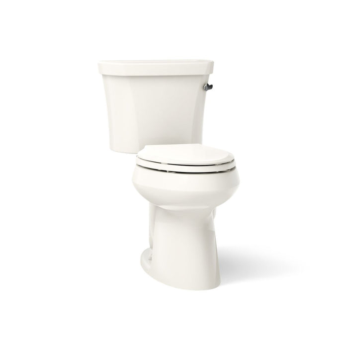 KOHLER K-3949-RA Highline Two-piece Elongated Toilet, 1.28 GPF, Biscuit - 3/4 view of product