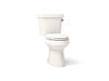 KOHLER K-3949-RZ Highline Two-piece Elongated Toilet, 1.28 GPF, Biscuit - 3/4 view of product