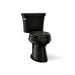 KOHLER K-3949-T Highline Two-piece Elongated Toilet, 1.28 GPF, Black Black - 3/4 view of product