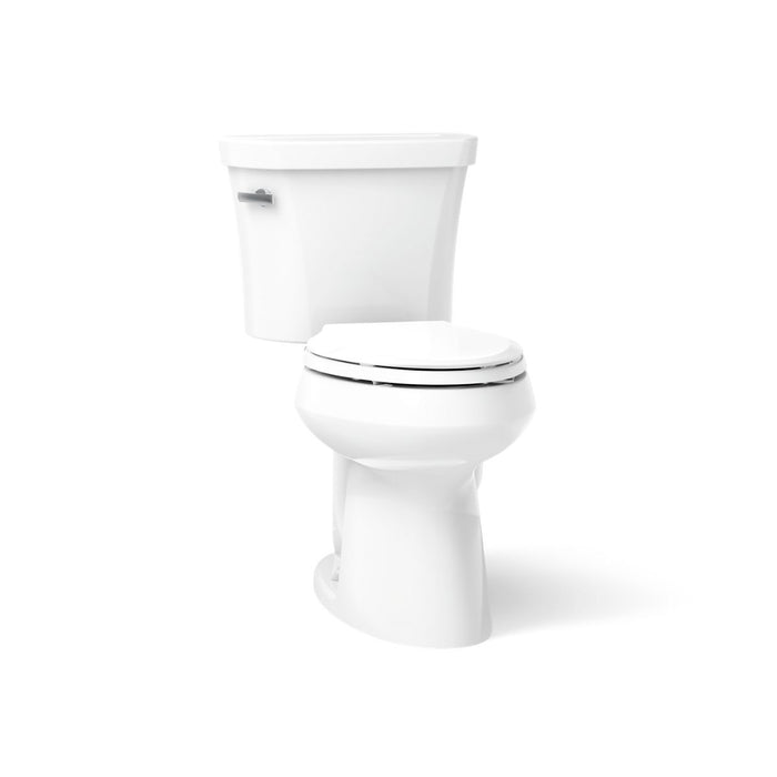 KOHLER K-3949-T Highline Two-piece Elongated Toilet, 1.28 GPF, White - 3/4 view of product