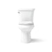 KOHLER K-3949-T Highline Two-piece Elongated Toilet, 1.28 GPF, White - front view of product