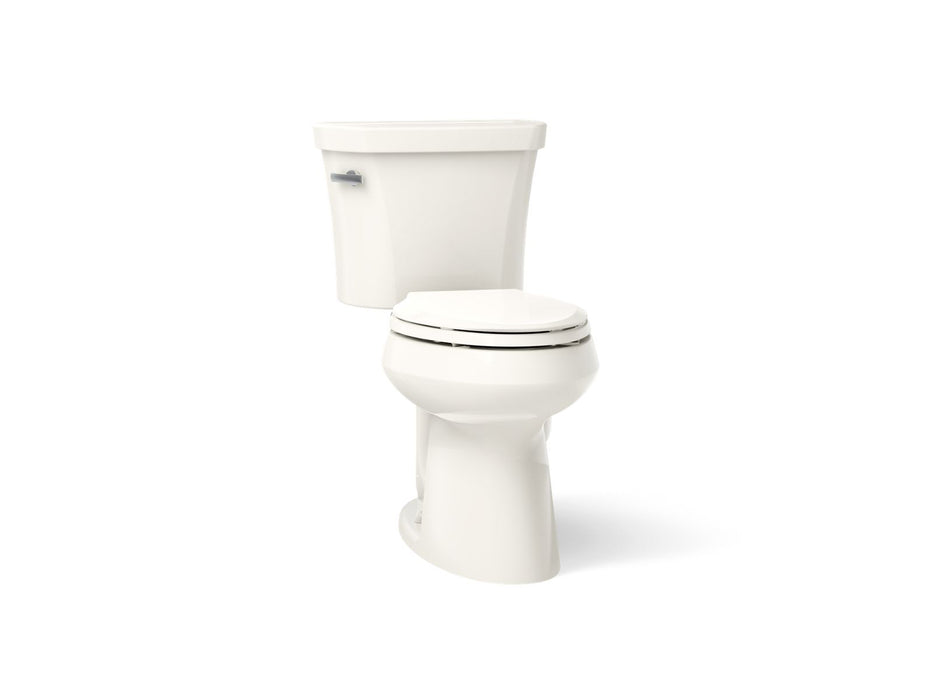 KOHLER K-3949-U Highline Two-piece Elongated Toilet, 1.28 GPF, Biscuit - 3/4 view of product