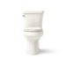KOHLER K-3949-U Highline Two-piece Elongated Toilet, 1.28 GPF, Biscuit - front view of product