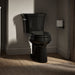 KOHLER K-3949-U Highline Two-piece Elongated Toilet, 1.28 GPF, Black Black - image focused on single product story
