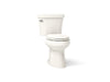 KOHLER K-3949-UT Highline Two-piece Elongated Toilet, 1.28 GPF, Biscuit - 3/4 view of product