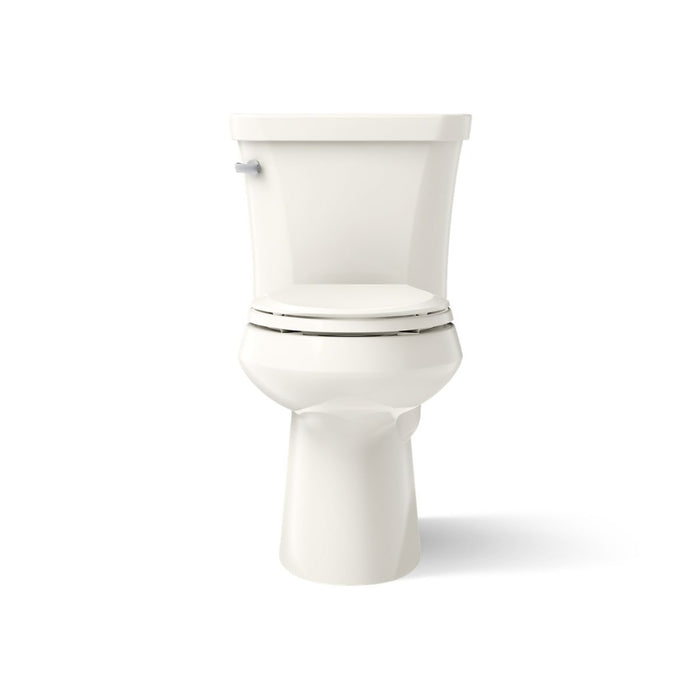 KOHLER K-3949 Highline Two-piece Elongated Toilet, 1.28 GPF, Biscuit - front view of product