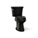 KOHLER K-3949-T Highline Two-piece elongated toilet, 1.28 gpf, black black