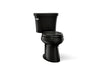 KOHLER K-3949 Highline Two-piece Elongated Toilet, 1.28 GPF, Black Black - 3/4 view of product