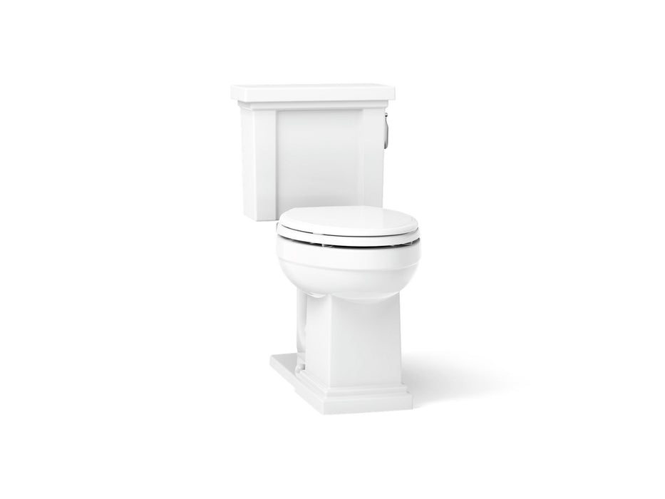KOHLER K-3950-RA Tresham Two-piece Elongated Toilet, 1.28 GPF, White - 3/4 view of product