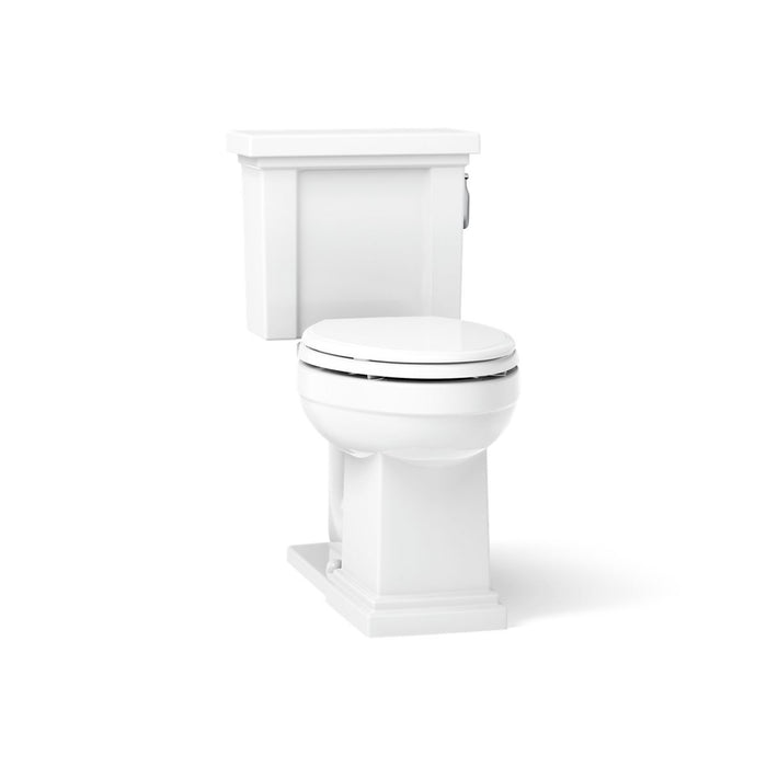 KOHLER K-3950-RA Tresham Two-piece Elongated Toilet, 1.28 GPF, White - 3/4 view of product