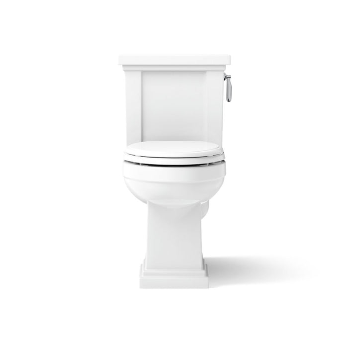 KOHLER K-3950-RA Tresham Two-piece Elongated Toilet, 1.28 GPF, White - front view of product
